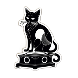 deco cat SVG PNG design with clean design elements