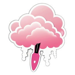 sticker cloud paintbrush SVG PNG design with clean design elements