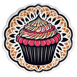 cupcake artistic SVG PNG design with clean design elements