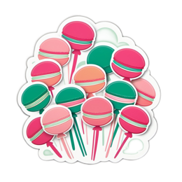 macarons colorful stickers SVG PNG design