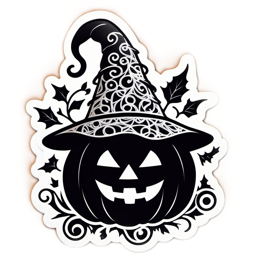 pumpkin witchhat SVG PNG design with clean design elements