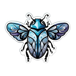 artistic bee SVG PNG design with clean design elements