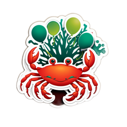 crab party balloons SVG PNG design