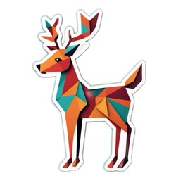 deer geometric SVG PNG design with clean design elements