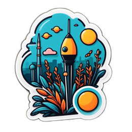 fantasy space scene SVG PNG design with clean design elements