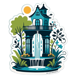 fountain house plants SVG PNG design