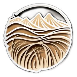 artistic mountains waves SVG PNG design