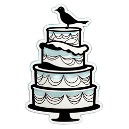 cake bird SVG PNG design with clean design elements
