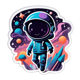 space astronaut SVG PNG design with clean design elements
