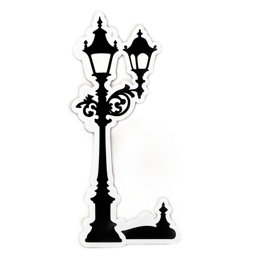 lamp post silhouette SVG PNG design with clean design elements