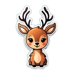 deer cartoon SVG PNG design with clean design elements