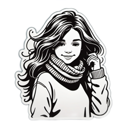 artistic portrait SVG PNG design with clean design elements