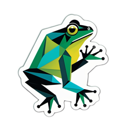 frog triangle SVG PNG design with clean design elements