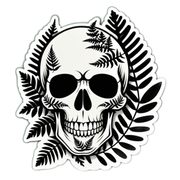 skull nature SVG PNG design with clean design elements