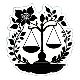 flower scale SVG PNG design with clean design elements, black and white floral elements
