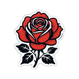 sticker rose SVG PNG design with clean design elements