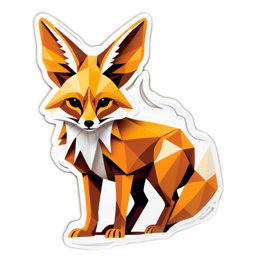 fox geometric SVG PNG design with clean design elements
