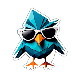 artistic coolbird SVG PNG design