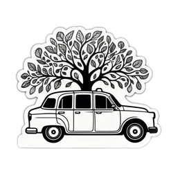car tree SVG PNG design