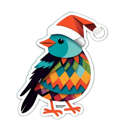 festive bird SVG PNG design