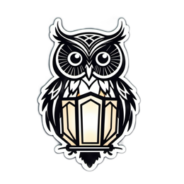 owl lantern SVG PNG design with clean design elements