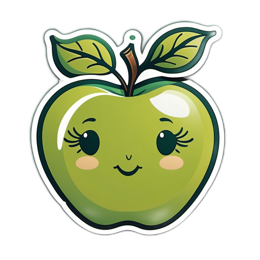 apple cartoon smile SVG PNG design