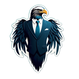fantasy eagle in suit SVG PNG design with clean design elements