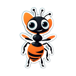 artistic cartoon bee SVG PNG design with clean design elements