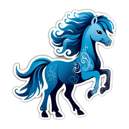 stickers horse SVG PNG design with clean design elements