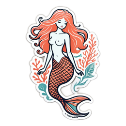 mermaid corals SVG PNG design with clean design elements