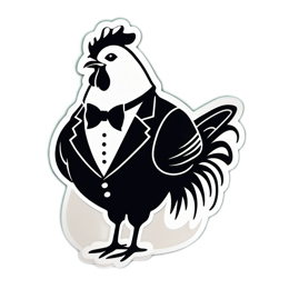 chicken tuxedo SVG PNG design