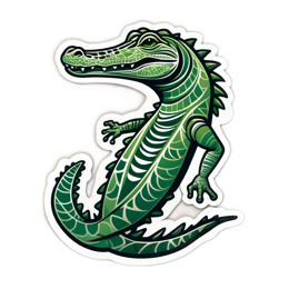 sticker crocodile SVG PNG design with clean design elements