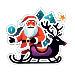 santa reindeer SVG PNG design