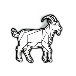goat artlinien SVG PNG design with clean design elements