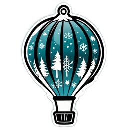 christmas hotairballoon SVG PNG design