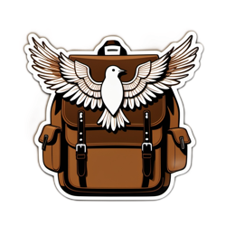 backpack bird SVG PNG design with clean design elements