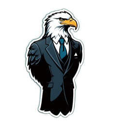 eagle suit SVG PNG design with clean design elements