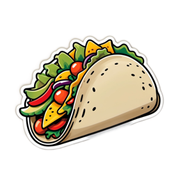 taco vegetables SVG PNG design with clean design elements