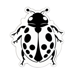 ladybug blackwhite SVG PNG design with clean design elements