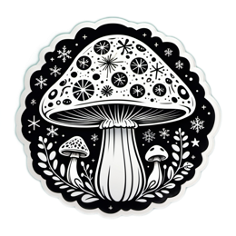 fantasy illustration floral SVG PNG design with clean design elements, black and white floral elements