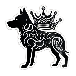dog royalty SVG PNG design with clean design elements