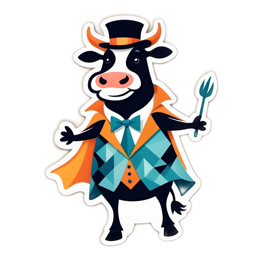 cow SVG PNG design with clean design elements