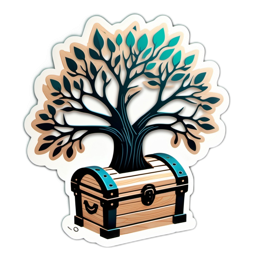 tree treasure SVG PNG design with clean design elements