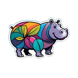 fantasy colorful hyppo SVG PNG design with clean design elements