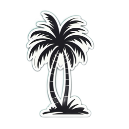 palm tree black SVG PNG design with clean design elements