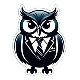artsy owl sticker SVG PNG design with clean design elements