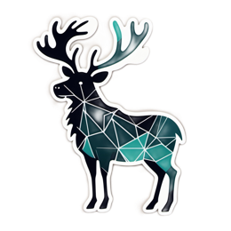 artistic reindeer SVG PNG design with clean design elements