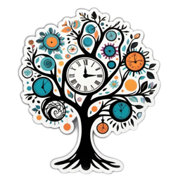 time clock SVG PNG design with clean design elements