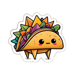 taco cartoon sticker SVG PNG design