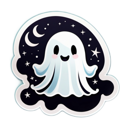 sticker cuteghost SVG PNG design